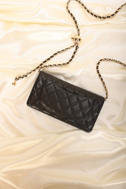 Chanel Caviar Wallet on Chain