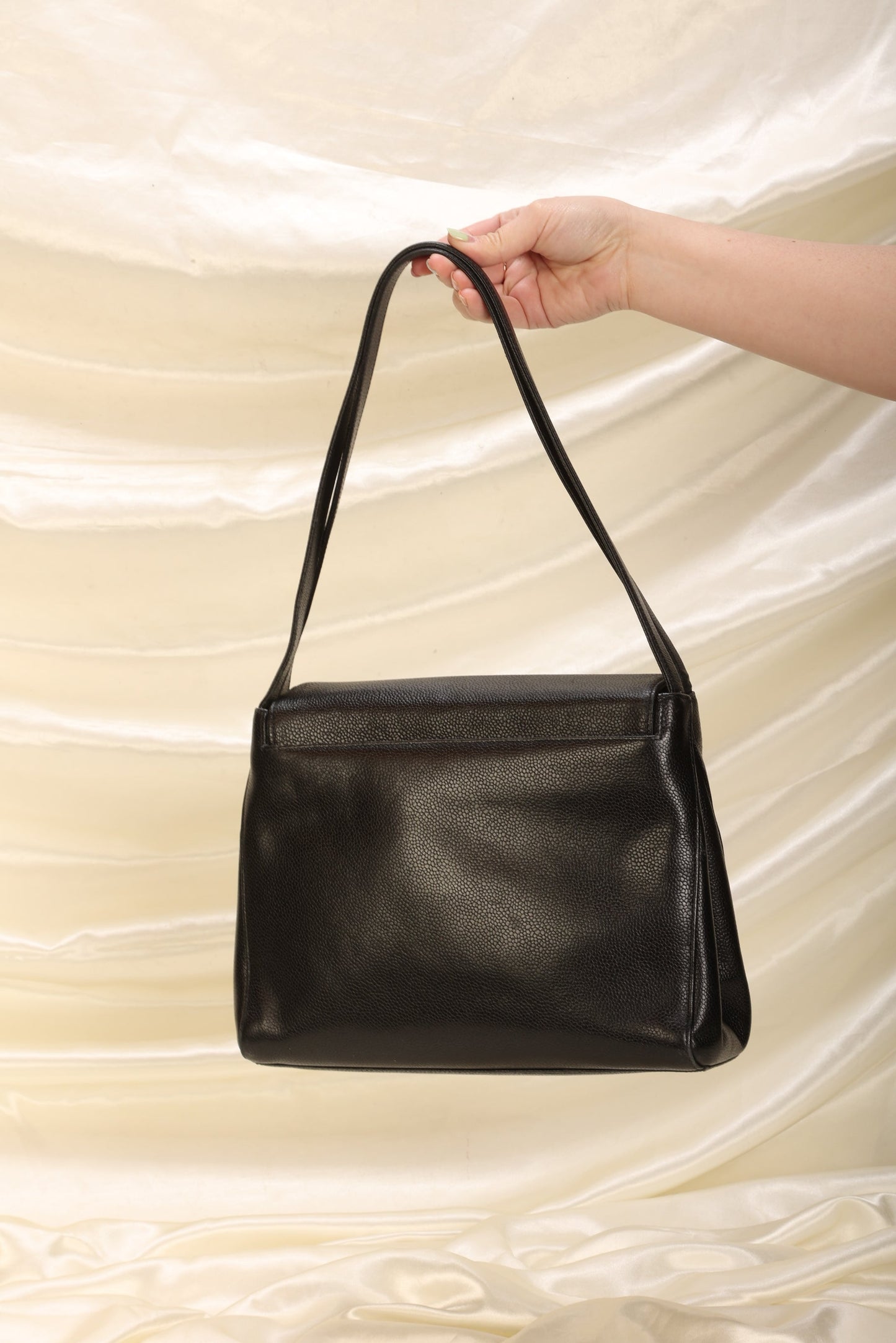 Chanel Caviar Turnlock Shoulder Bag