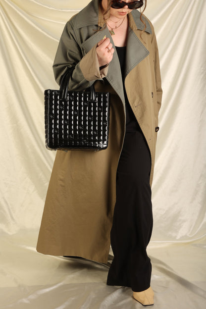 Chanel Patent Chocolate Bar Tote