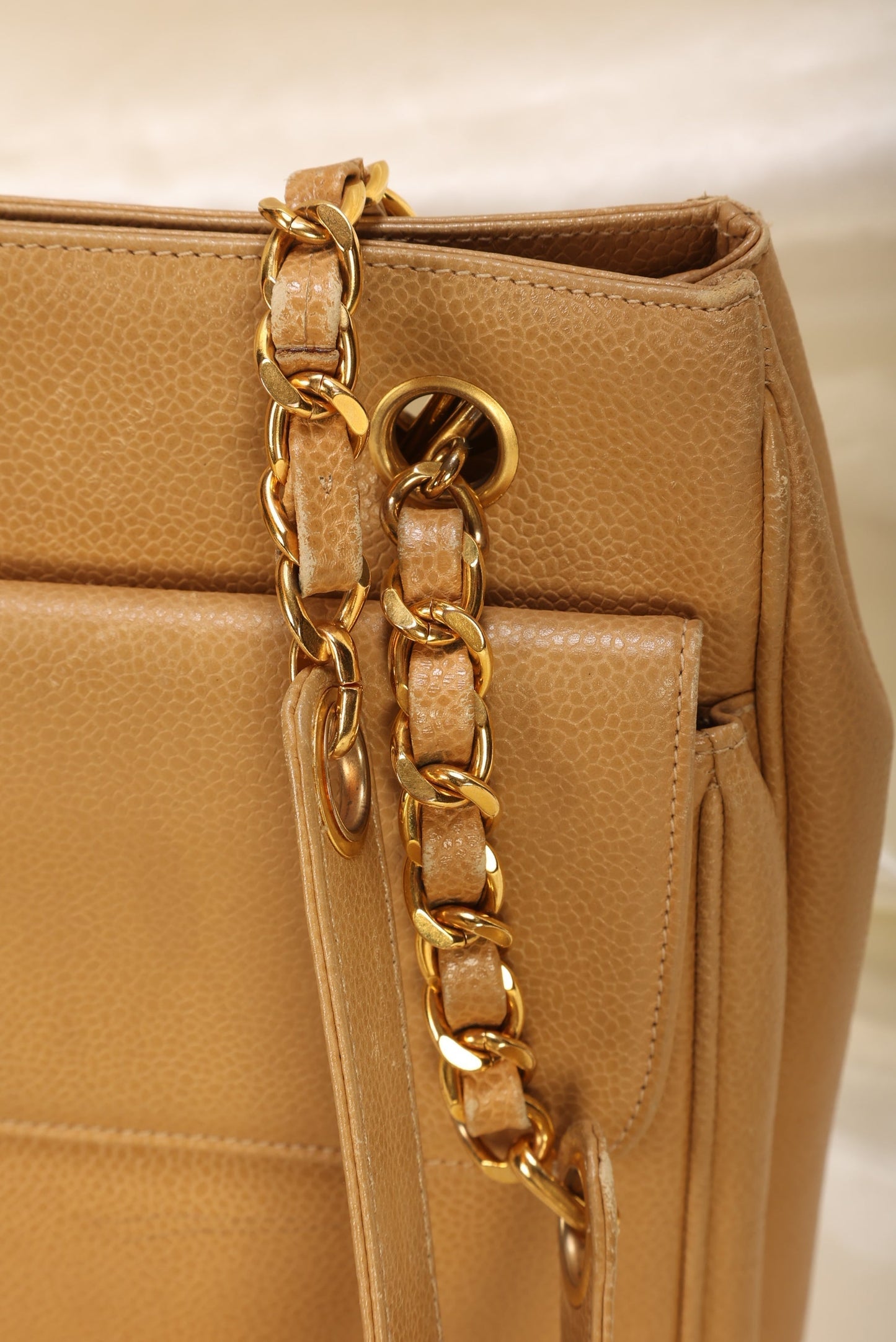 Chanel Caviar Double Sided Turnlock Tote