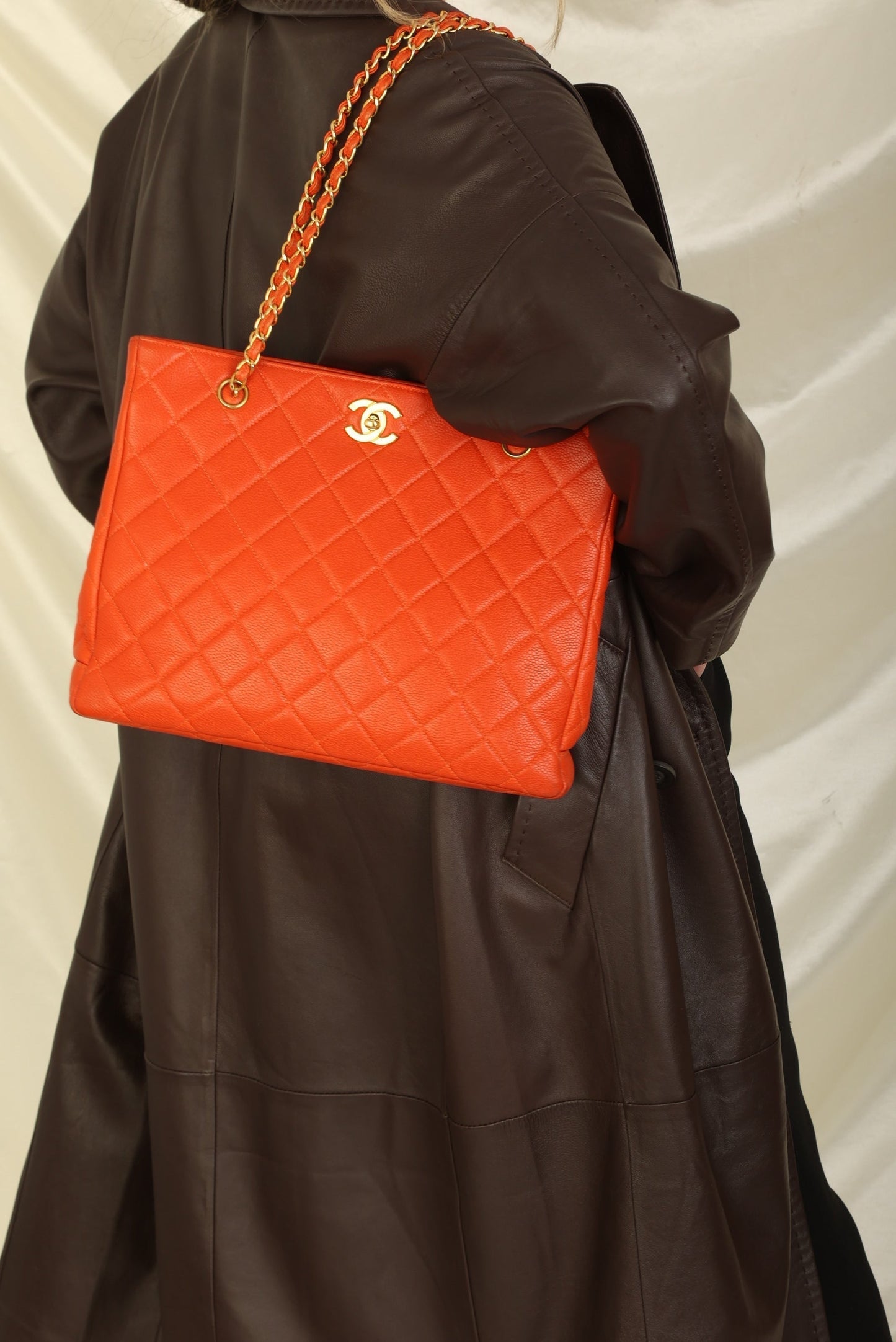 Chanel Caviar Turnlock Tote