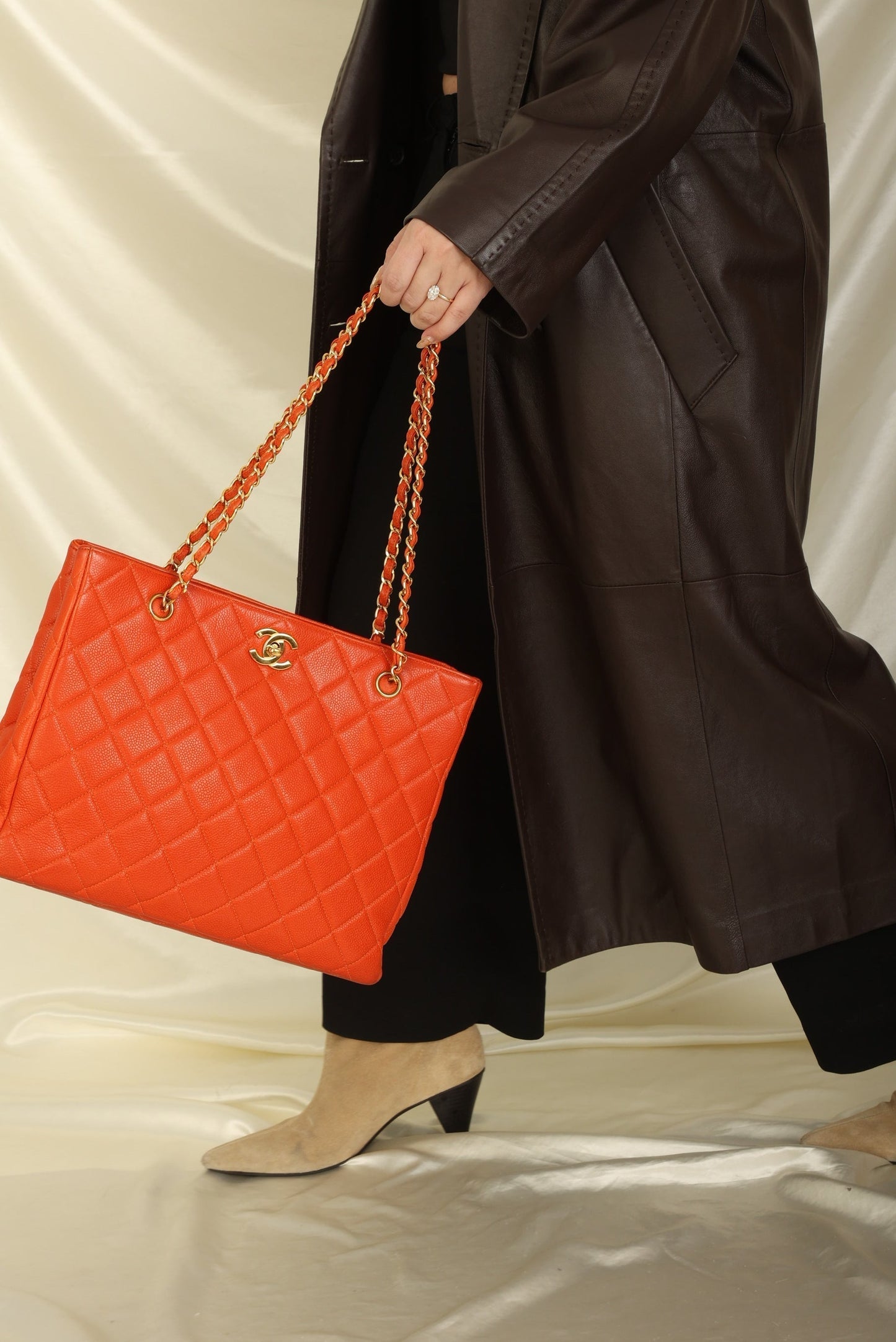 Chanel Caviar Turnlock Tote