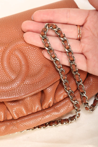Chanel Caviar Half Moon Wallet on Chain