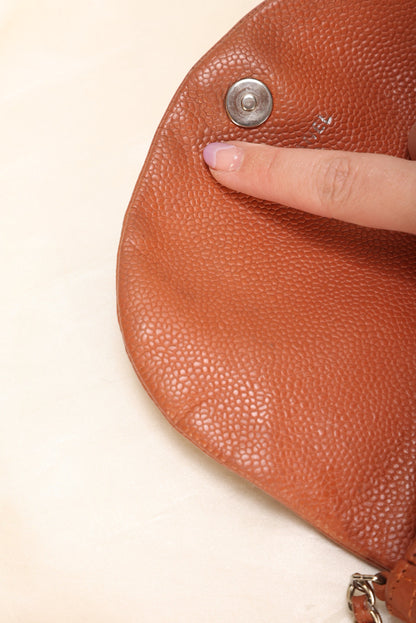 Chanel Caviar Half Moon Wallet on Chain