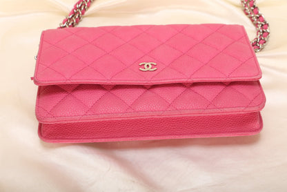 Chanel Caviar Pink Wallet on Chain