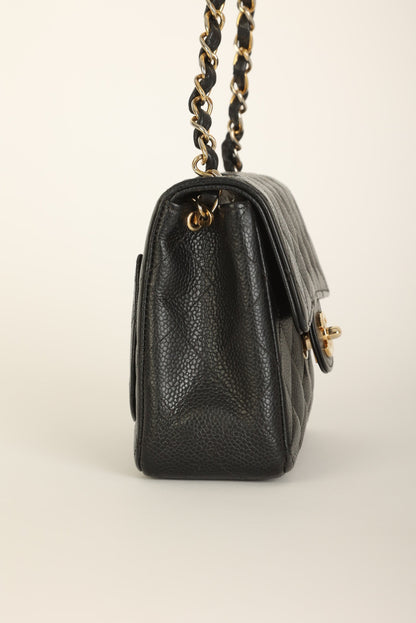 Extremely Rare Chanel 2004 Caviar 24K Mini Square Flap