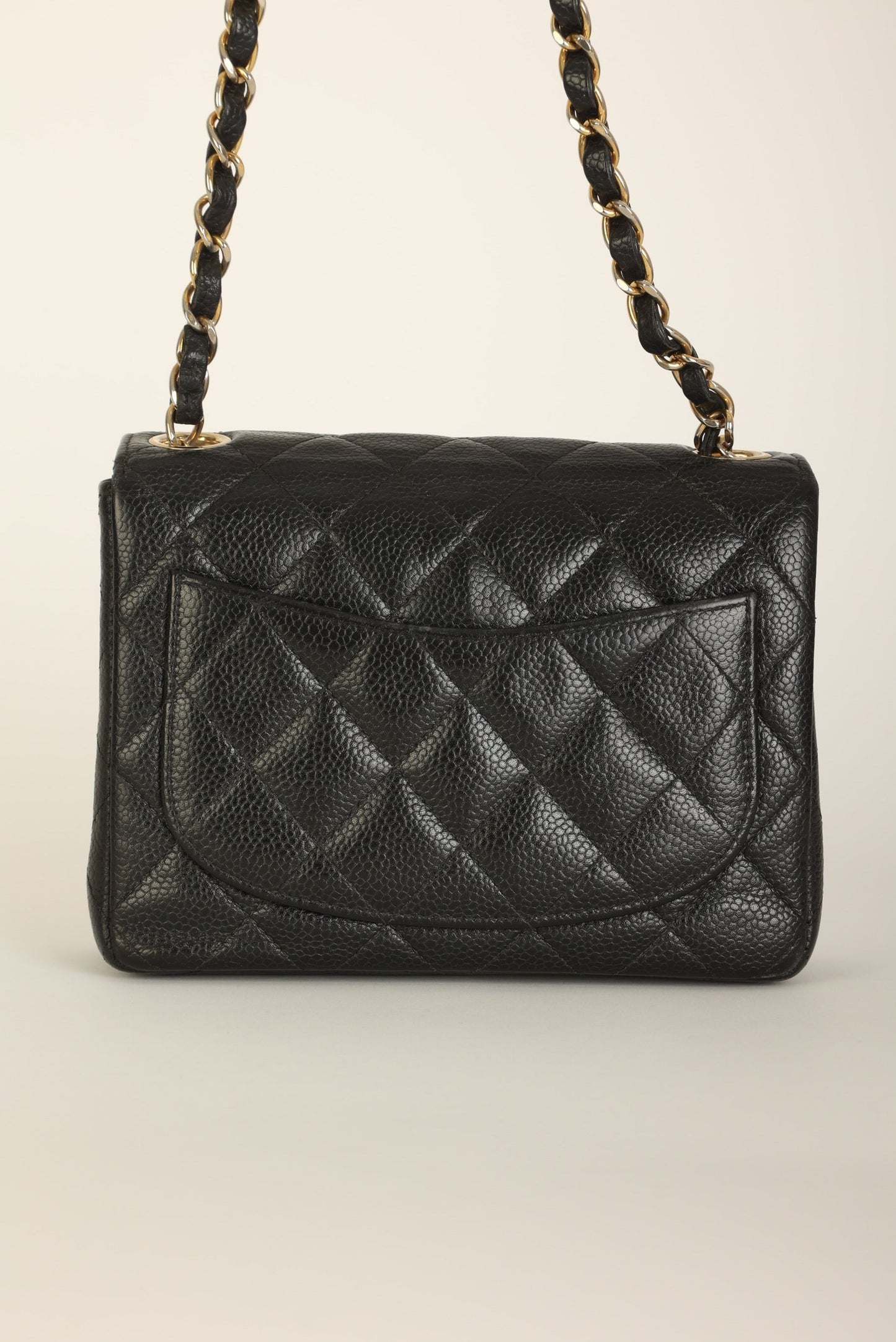 Extremely Rare Chanel 2004 Caviar 24K Mini Square Flap