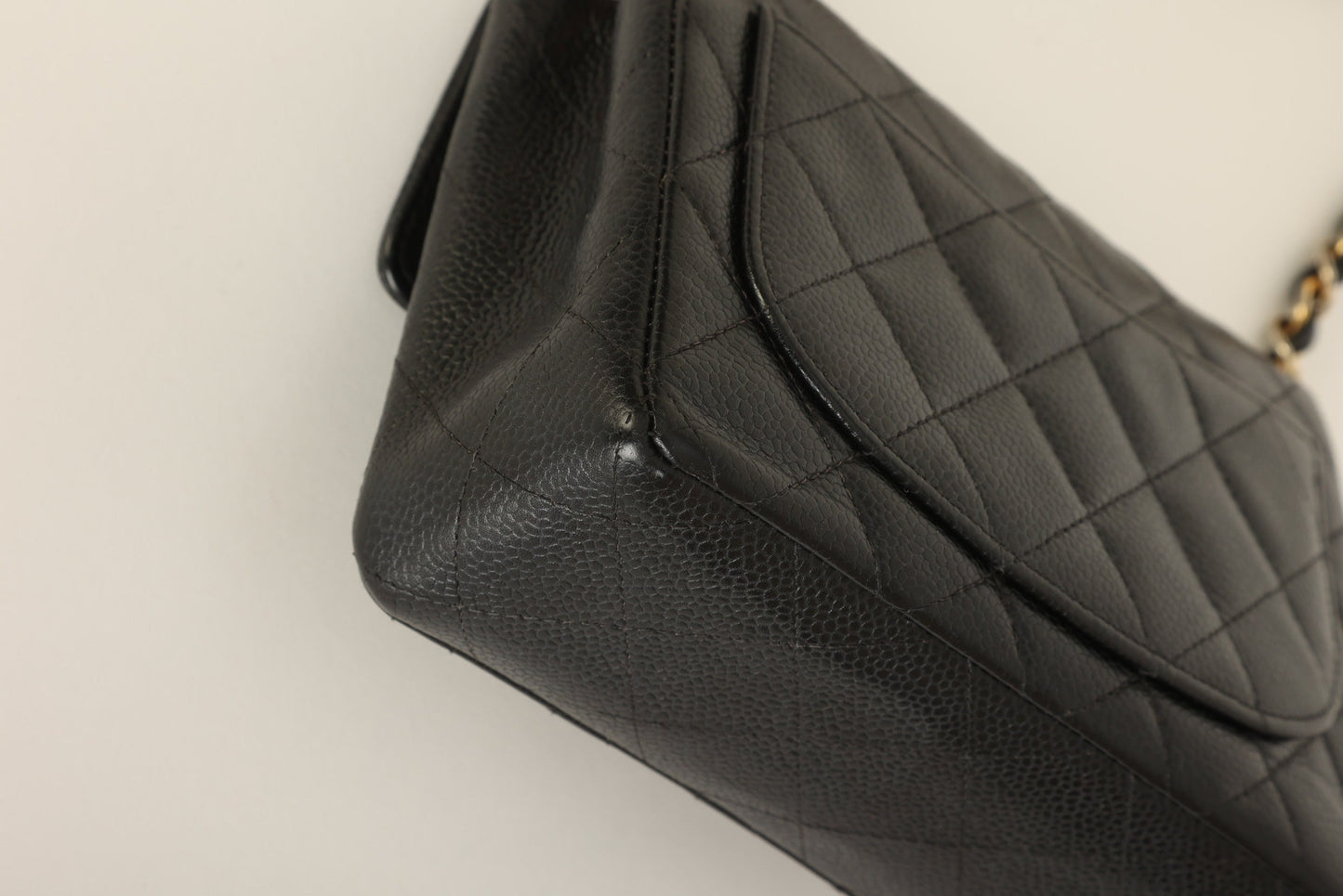 Extremely Rare Chanel 2004 Caviar 24K Mini Square Flap