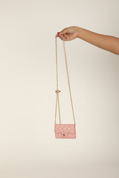Chanel 2019 Caviar Card Holder on Chain
