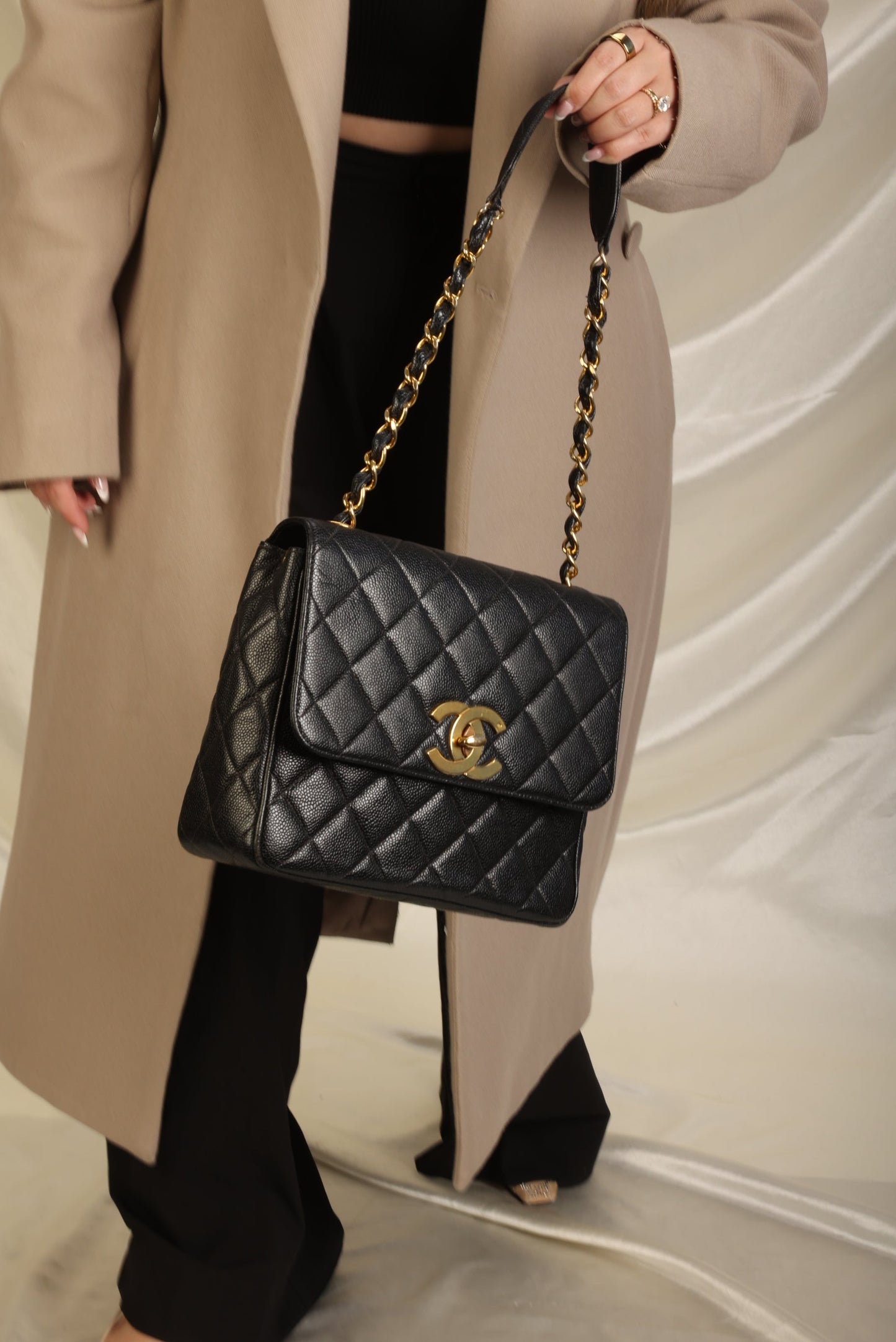 Chanel Caviar Square Flap Bag