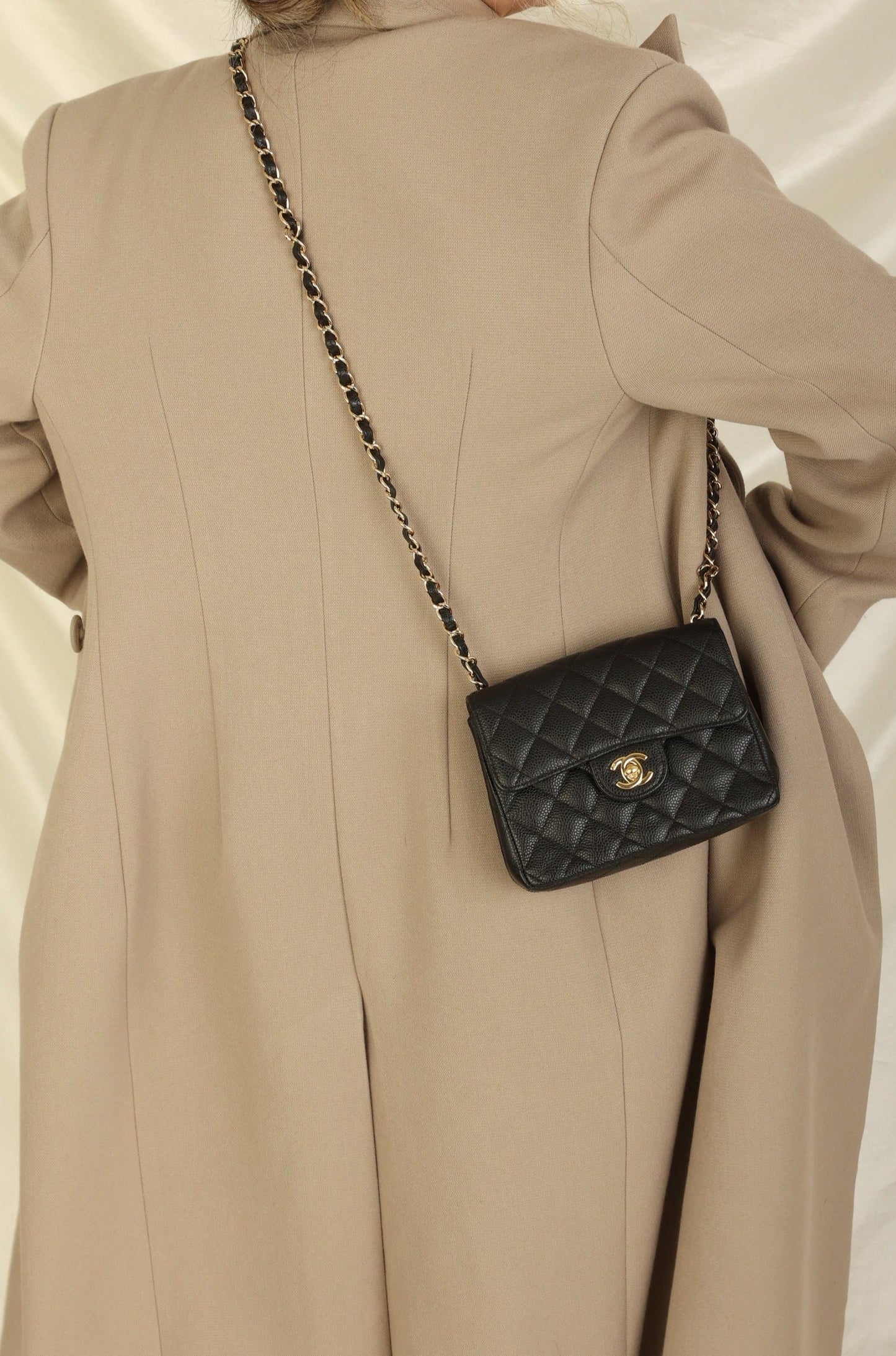 Extremely Rare Chanel 2006 Caviar Mini Square Flap