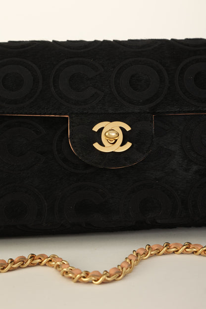 Chanel 2000 Ponyhair Coco East West Flap