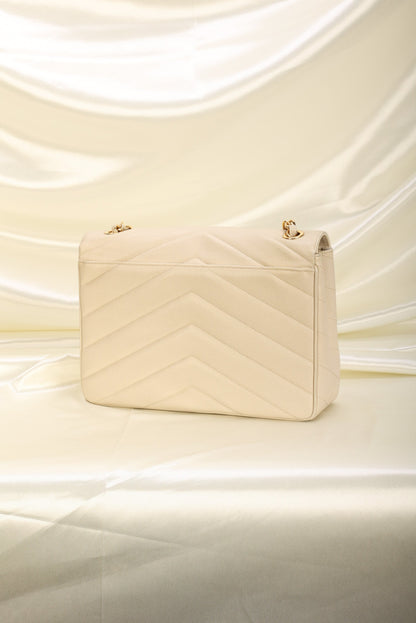 Chanel 1994 Caviar Chevron Jumbo Flap