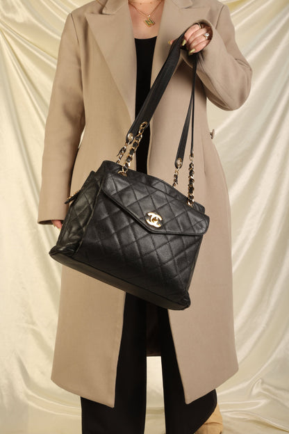 Chanel Caviar Chain Tote