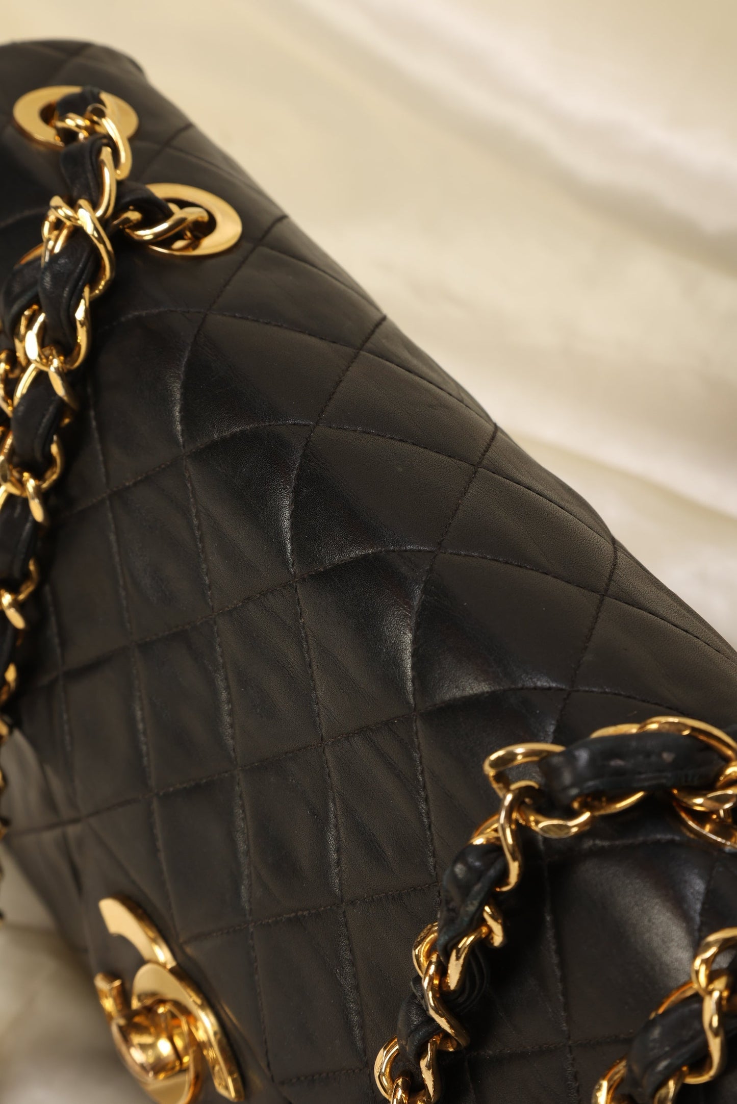 Chanel XL Logo Lambskin Jumbo Flap