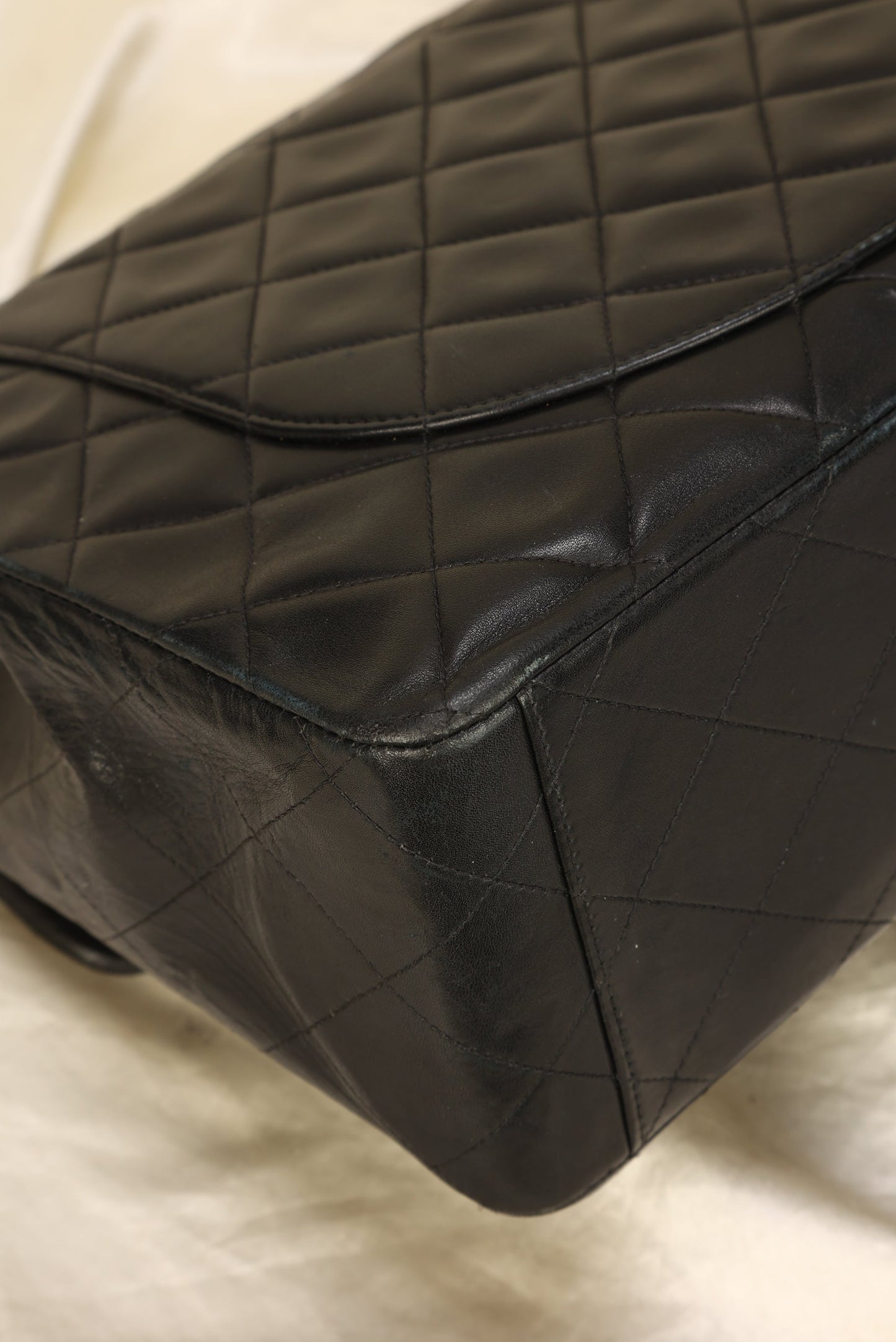 Chanel XL Logo Lambskin Jumbo Flap