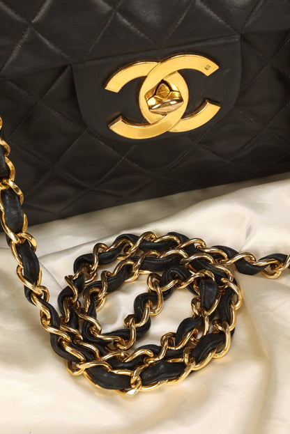 Chanel XL Logo Lambskin Jumbo Flap