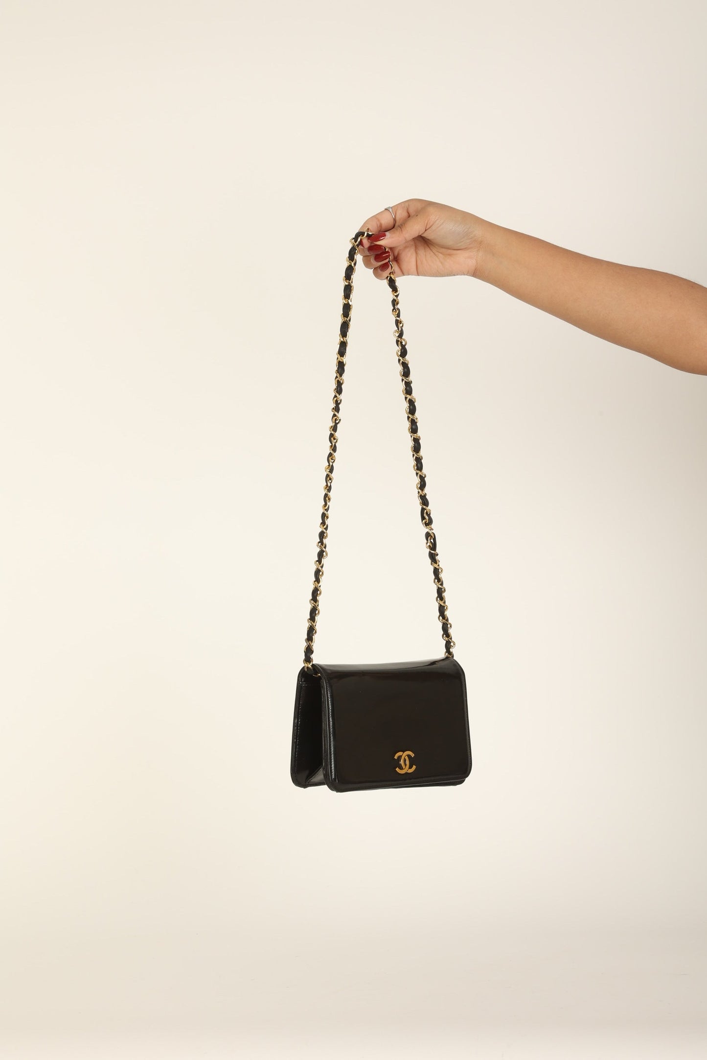 Chanel Patent Box Mini Full Flap