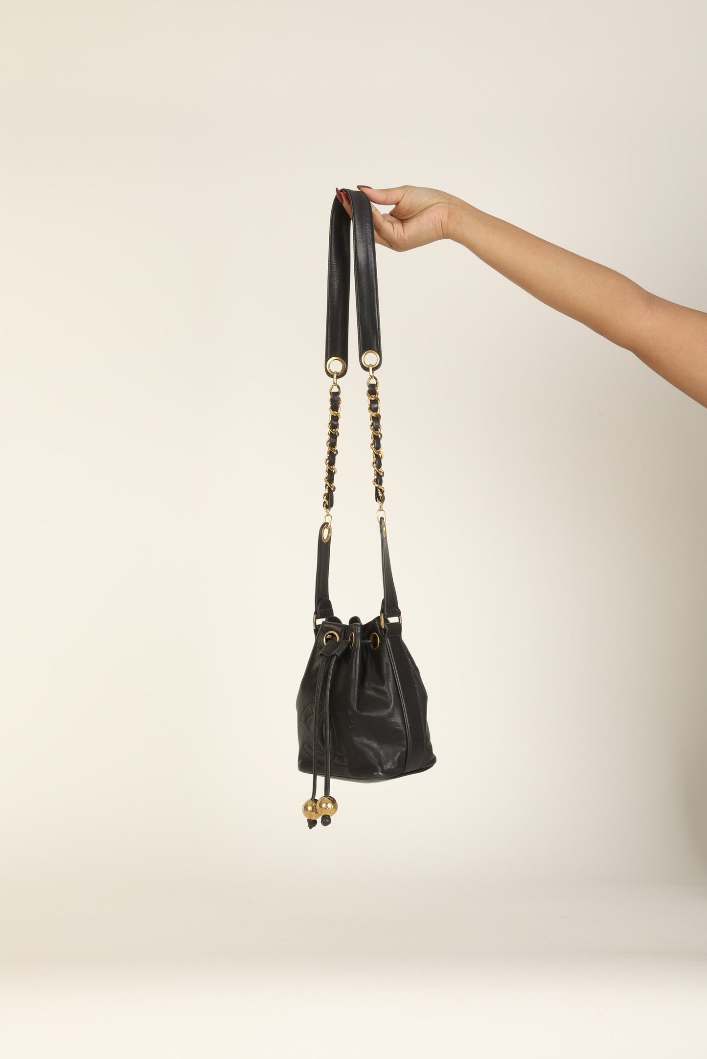 Chanel 1991 Lambskin Mini Bucket Bag