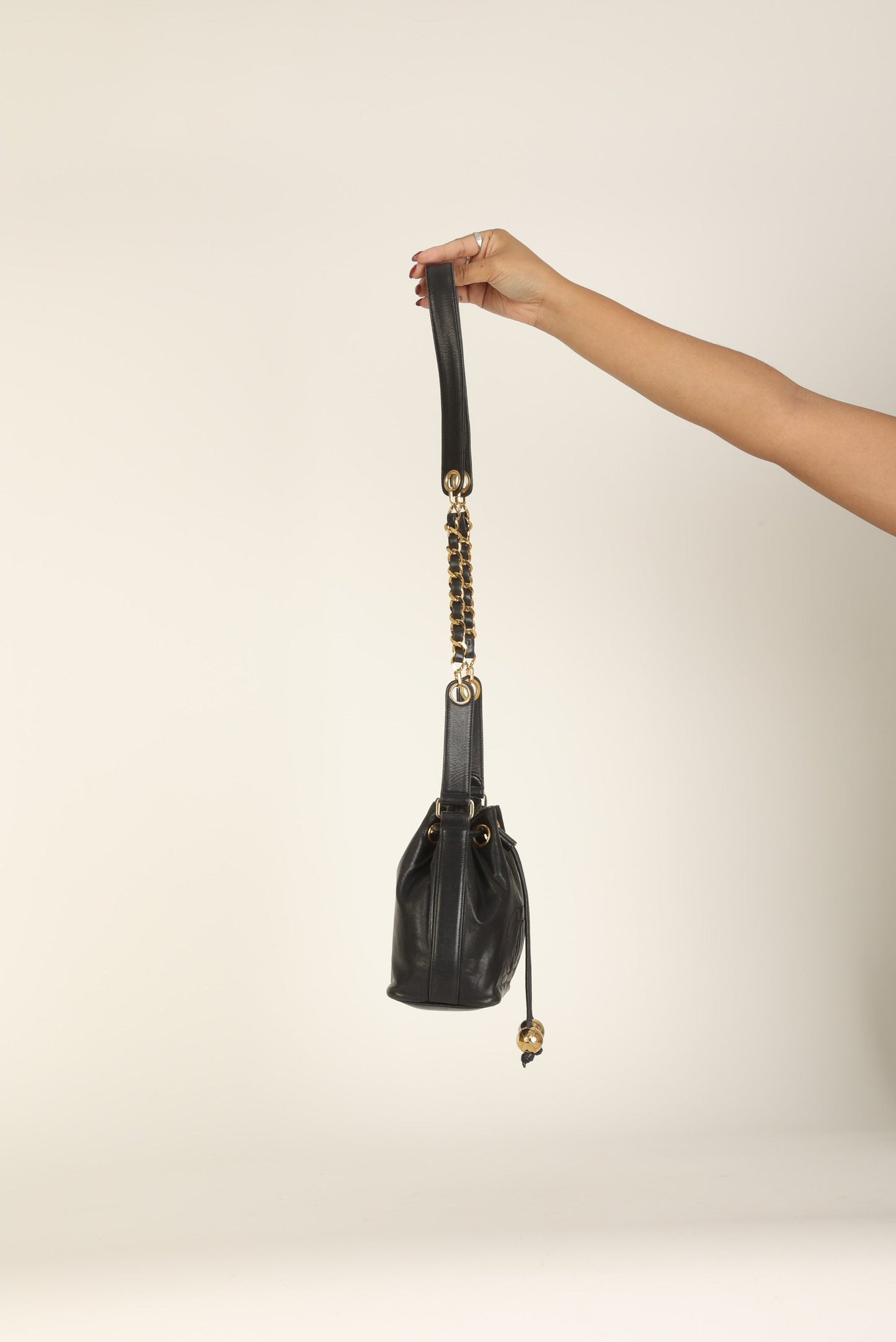 Chanel 1991 Lambskin Mini Bucket Bag