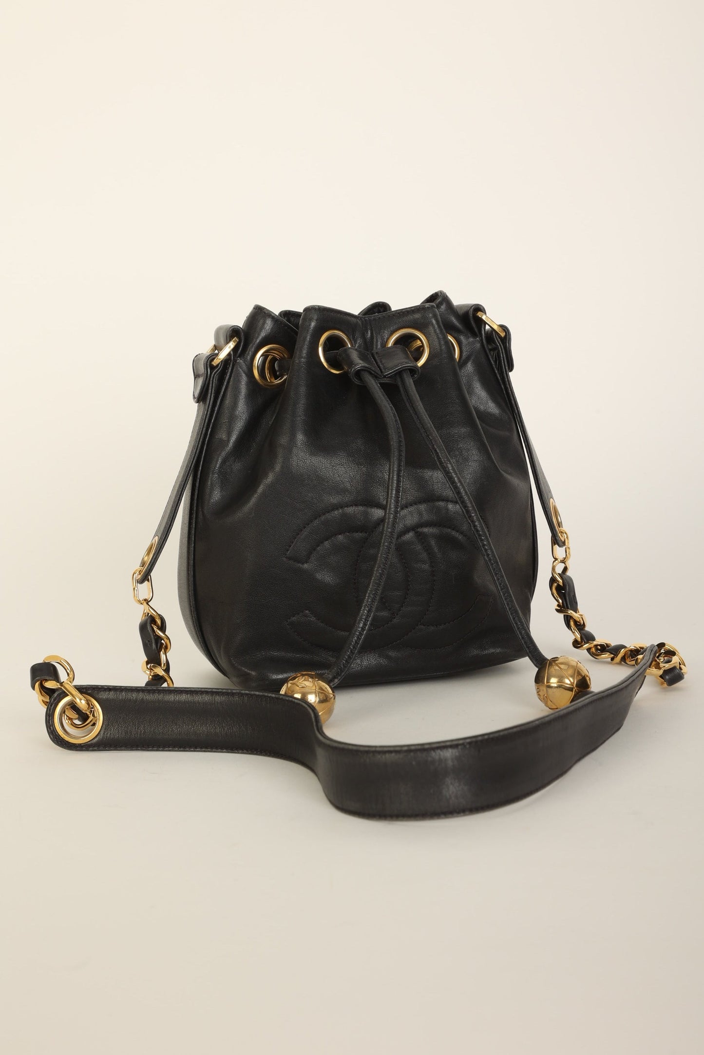 Chanel 1991 Lambskin Mini Bucket Bag