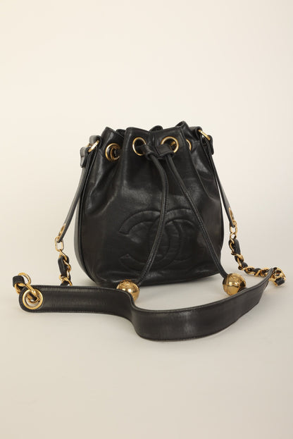 Chanel 1991 Lambskin Mini Bucket Bag