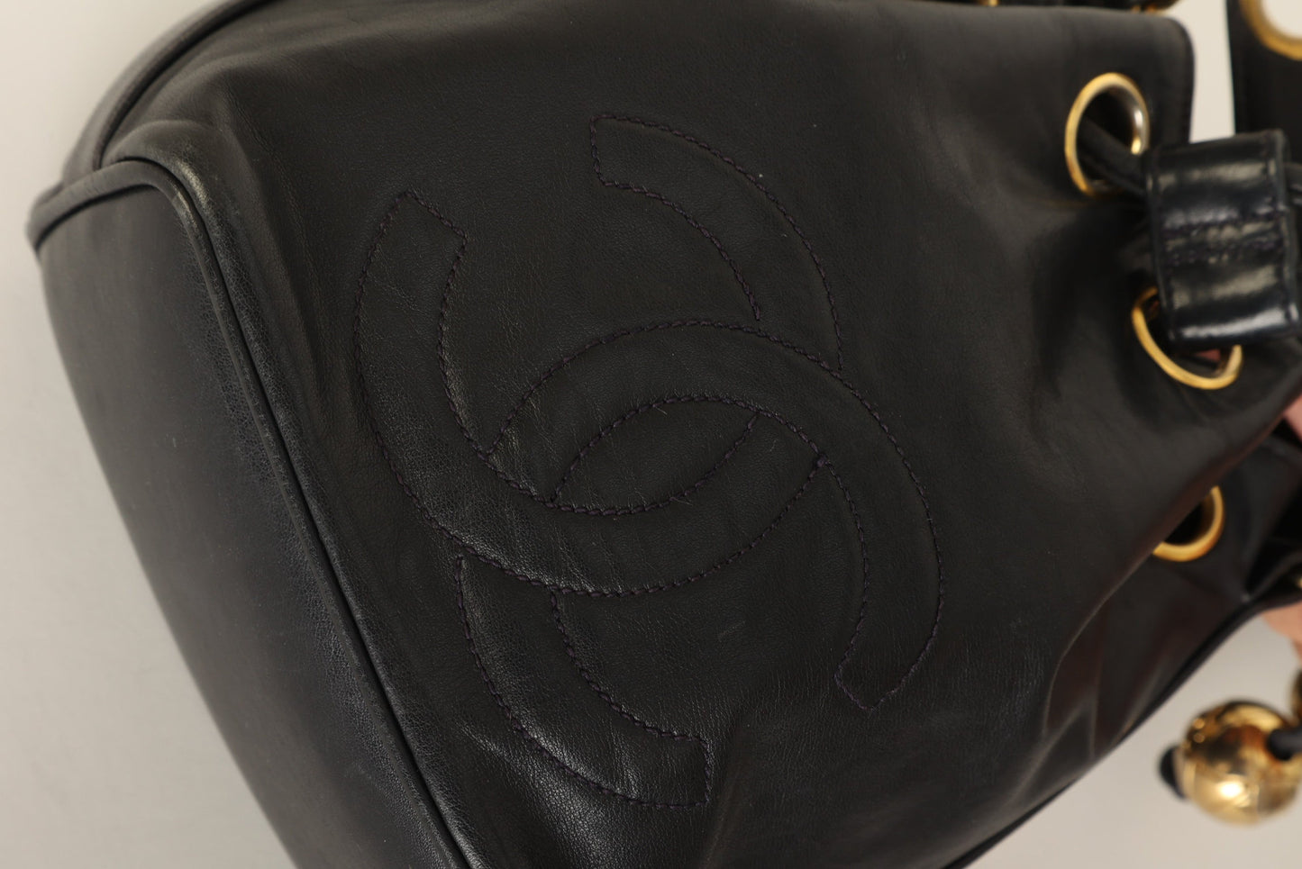 Chanel 1991 Lambskin Mini Bucket Bag