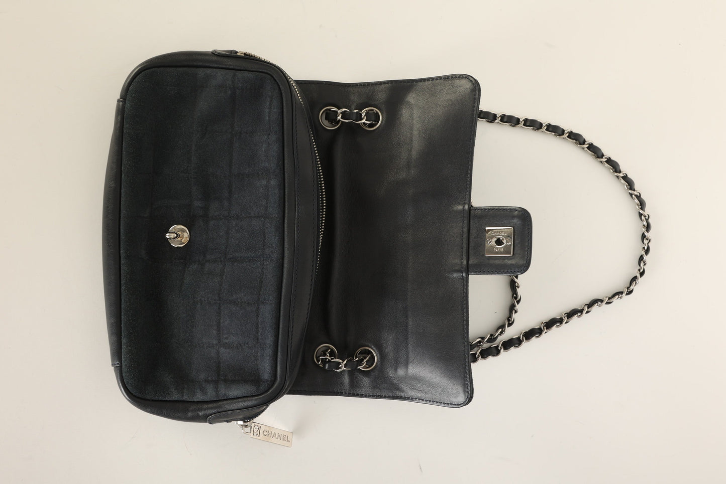 Chanel 2008 Suede Zip Flap