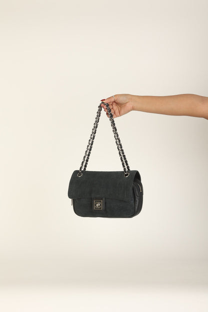 Chanel 2008 Suede Zip Flap