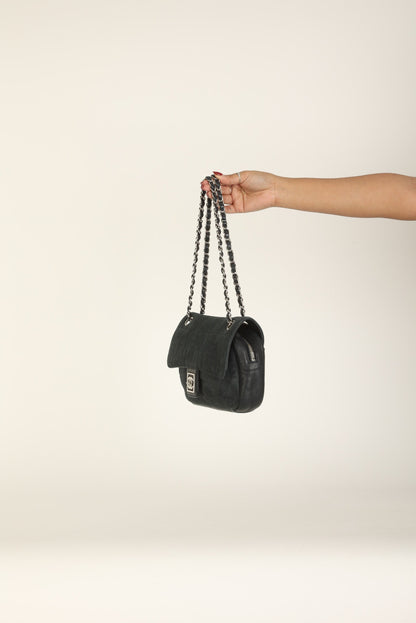 Chanel 2008 Suede Zip Flap