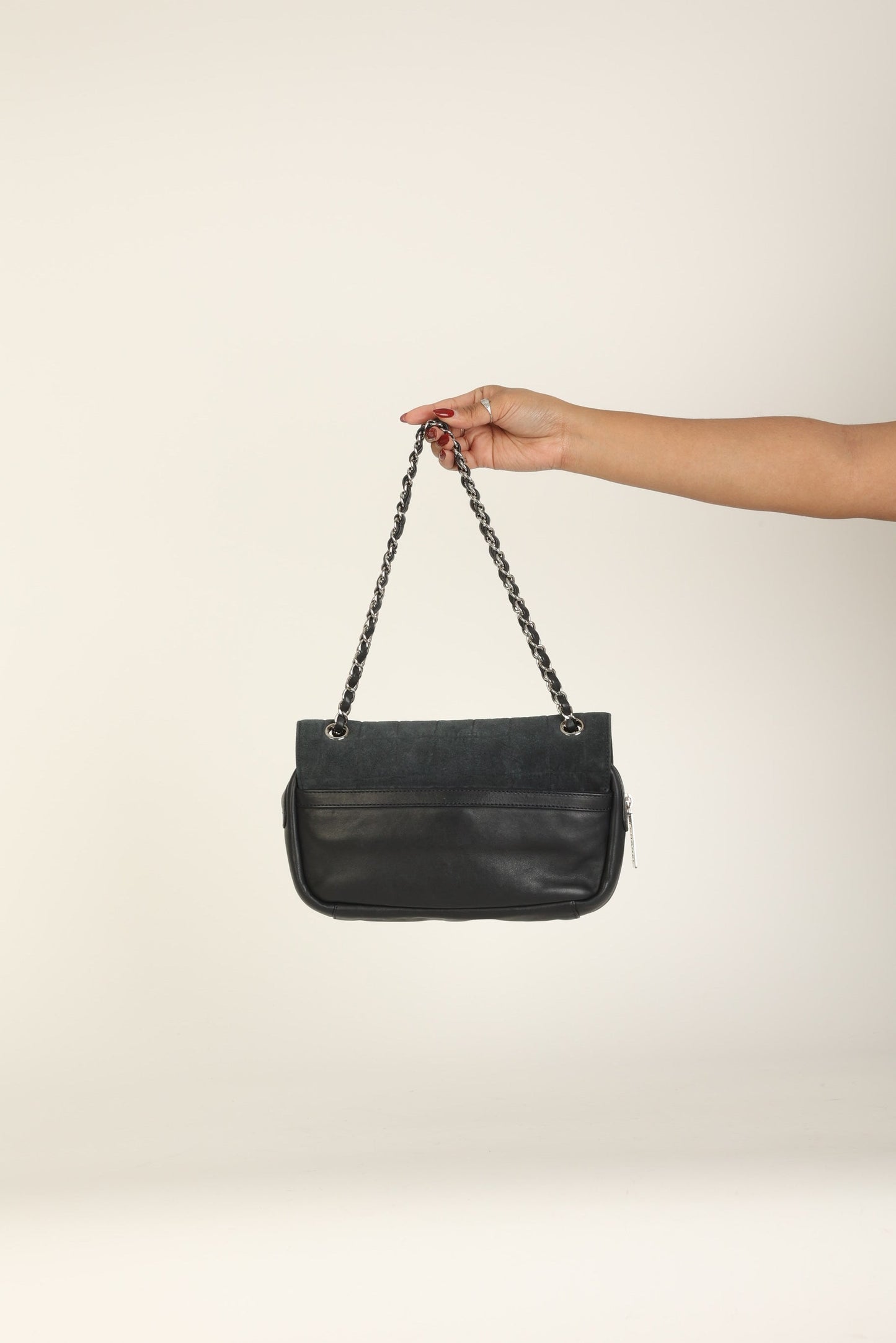 Chanel 2008 Suede Zip Flap