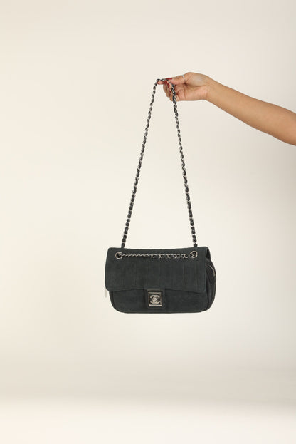 Chanel 2008 Suede Zip Flap