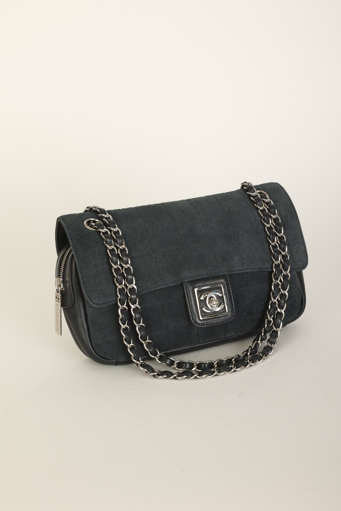 Chanel 2008 Suede Zip Flap