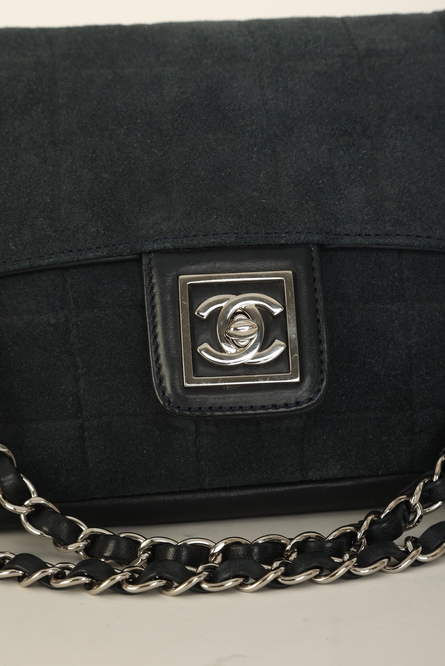 Chanel 2008 Suede Zip Flap