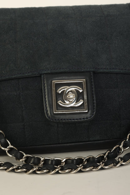 Chanel 2008 Suede Zip Flap