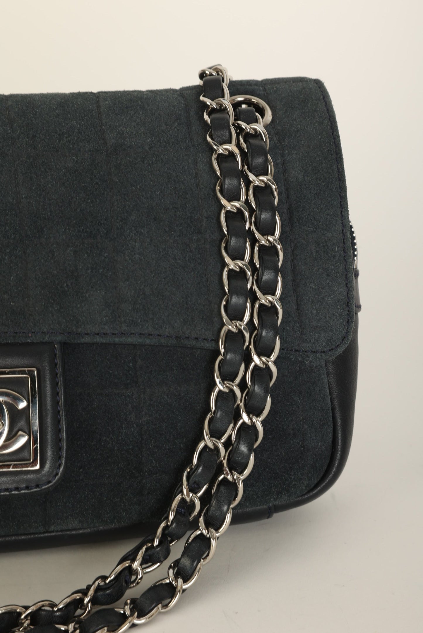 Chanel 2008 Suede Zip Flap