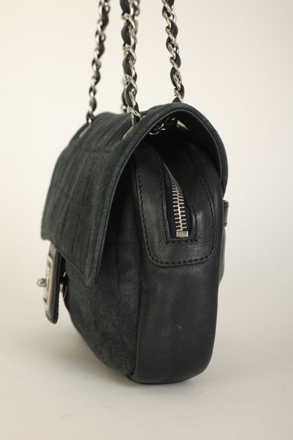 Chanel 2008 Suede Zip Flap