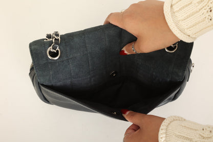 Chanel 2008 Suede Zip Flap