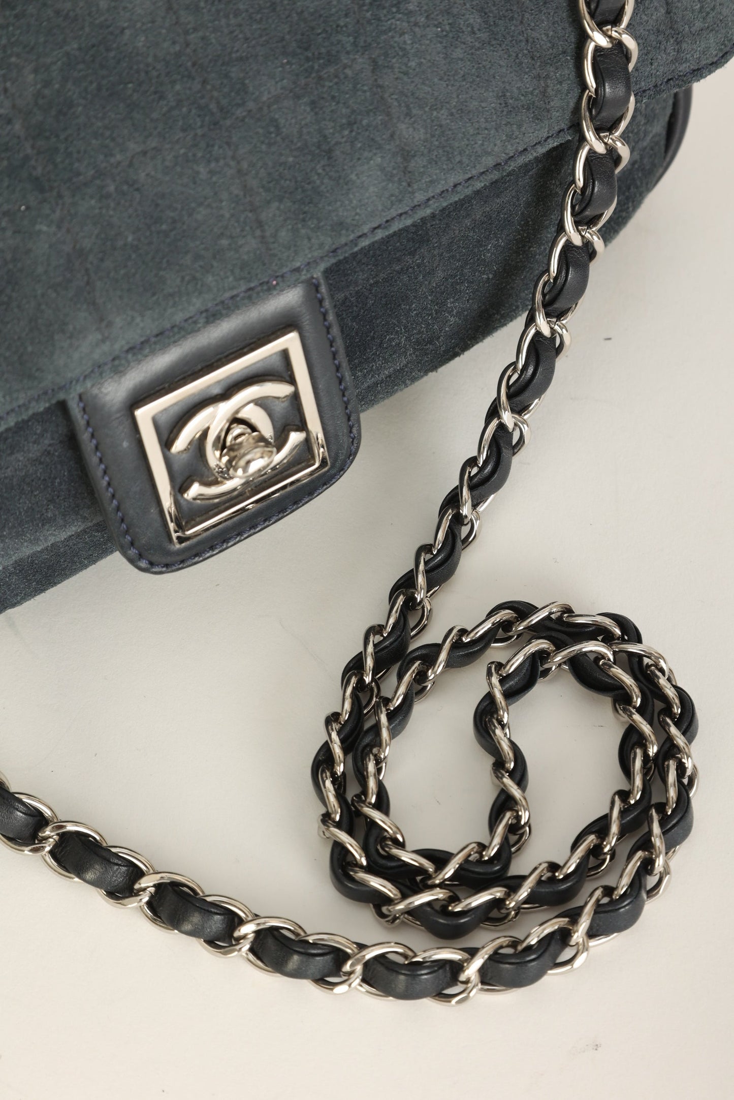 Chanel 2008 Suede Zip Flap