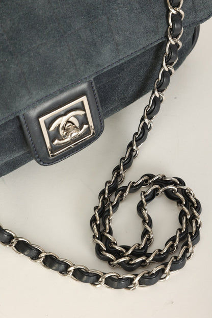 Chanel 2008 Suede Zip Flap