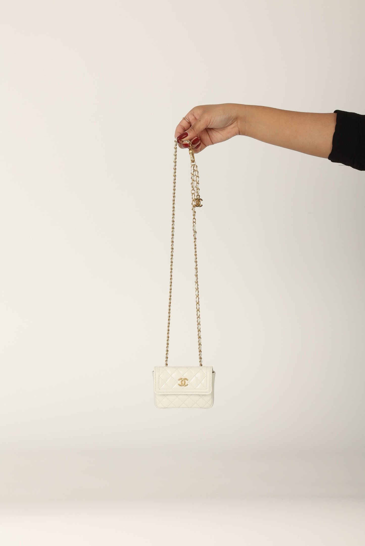 Chanel 2020 Patent White Micro Flap