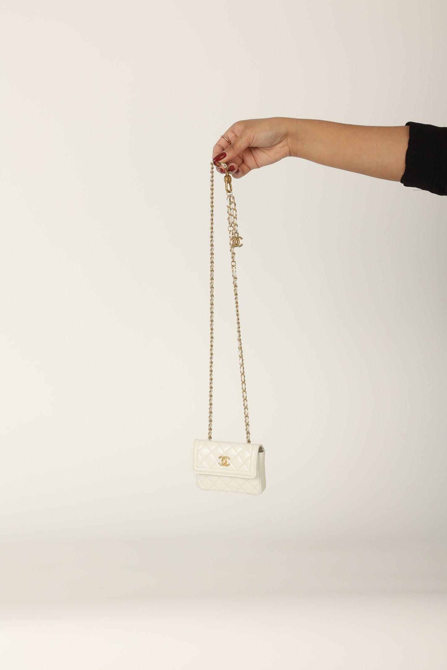 Chanel 2020 Patent White Micro Flap