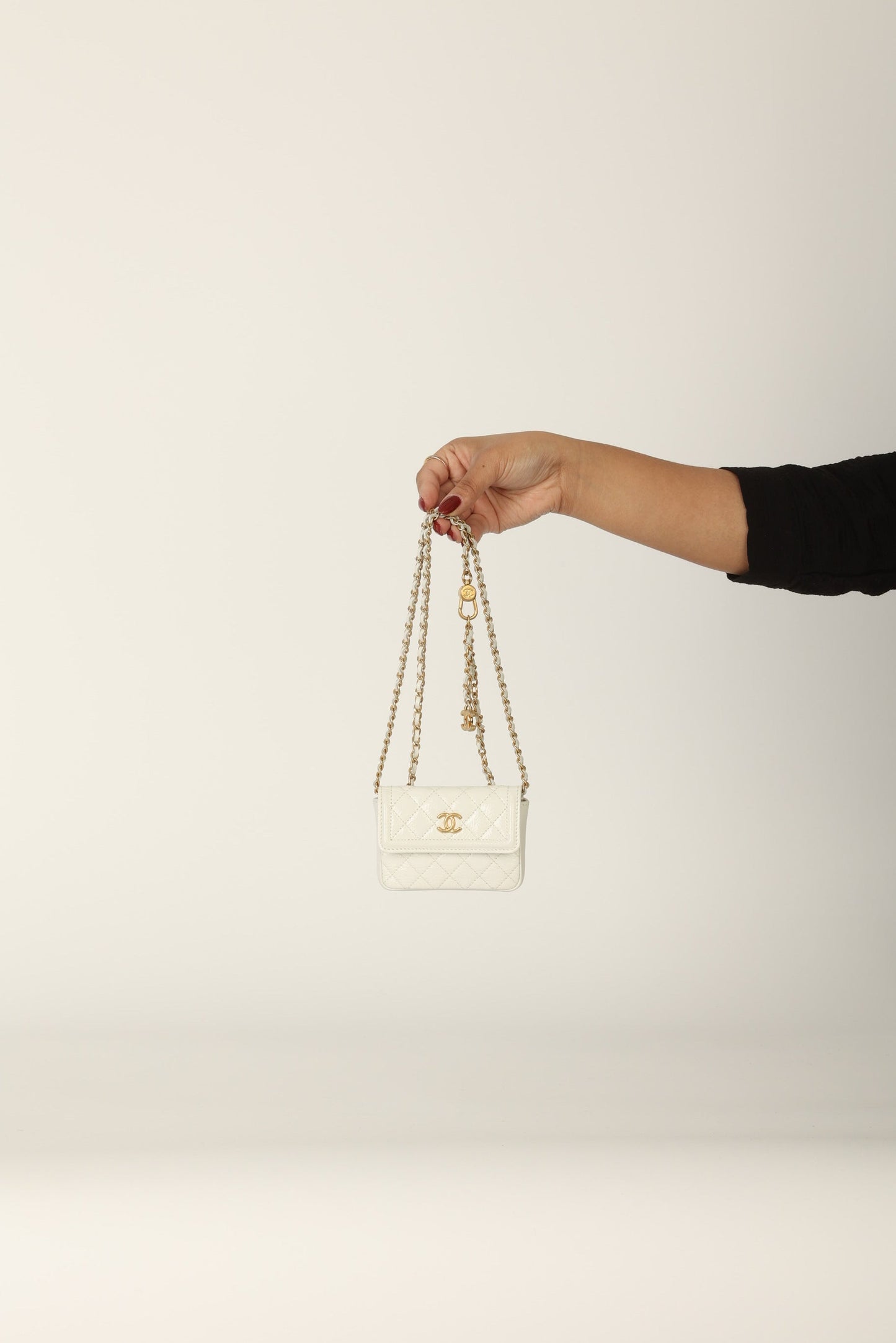 Chanel 2020 Patent White Micro Flap