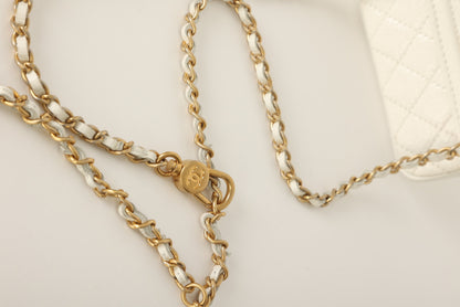 Chanel 2020 Patent White Micro Flap