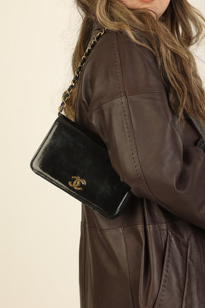 Chanel Patent Box Mini Full Flap