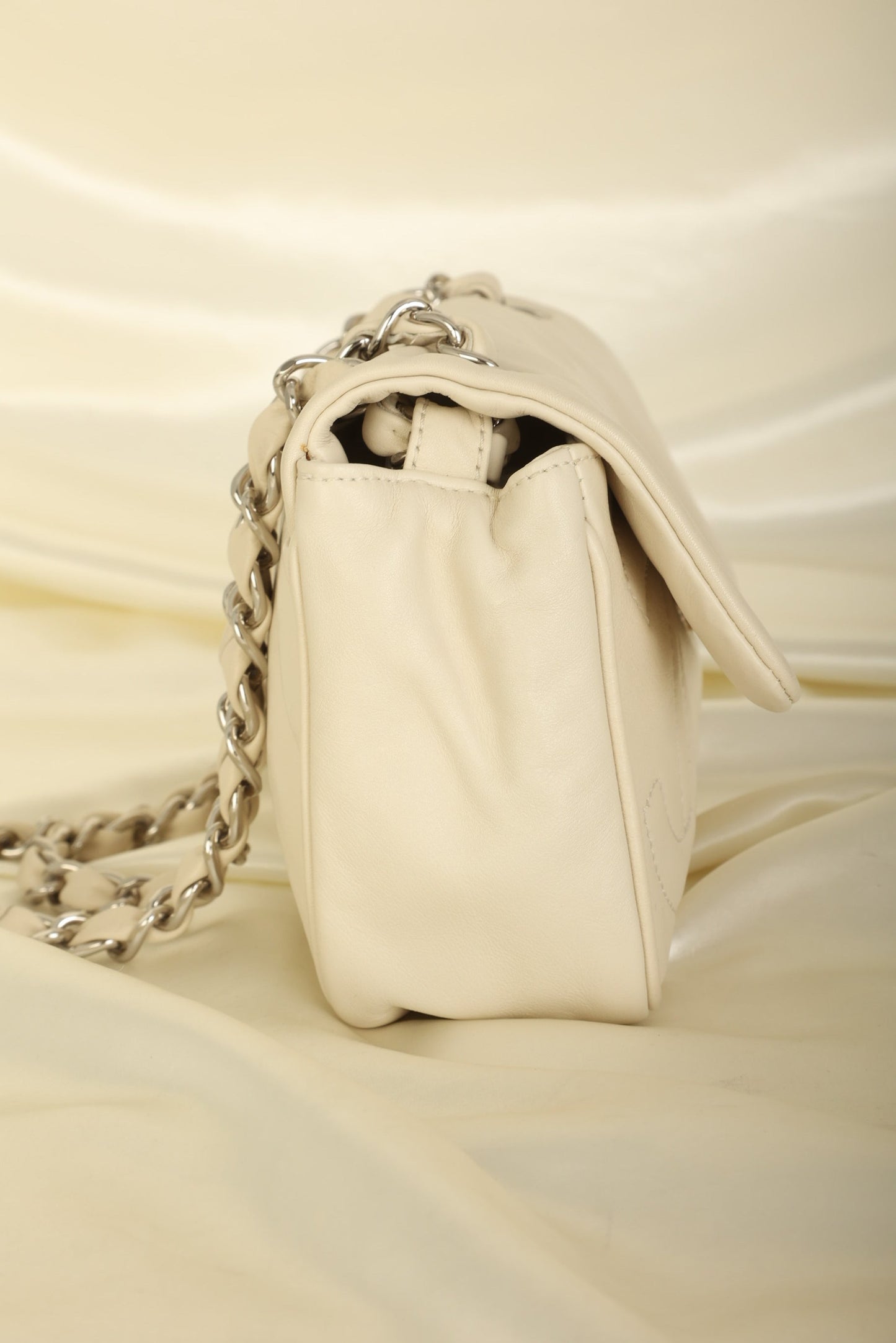 Chanel 2006 Calfskin Diagonal CC Flap Bag