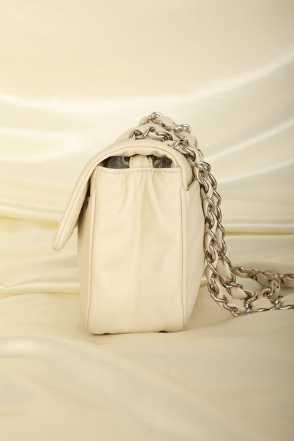 Chanel 2006 Calfskin Diagonal CC Flap Bag