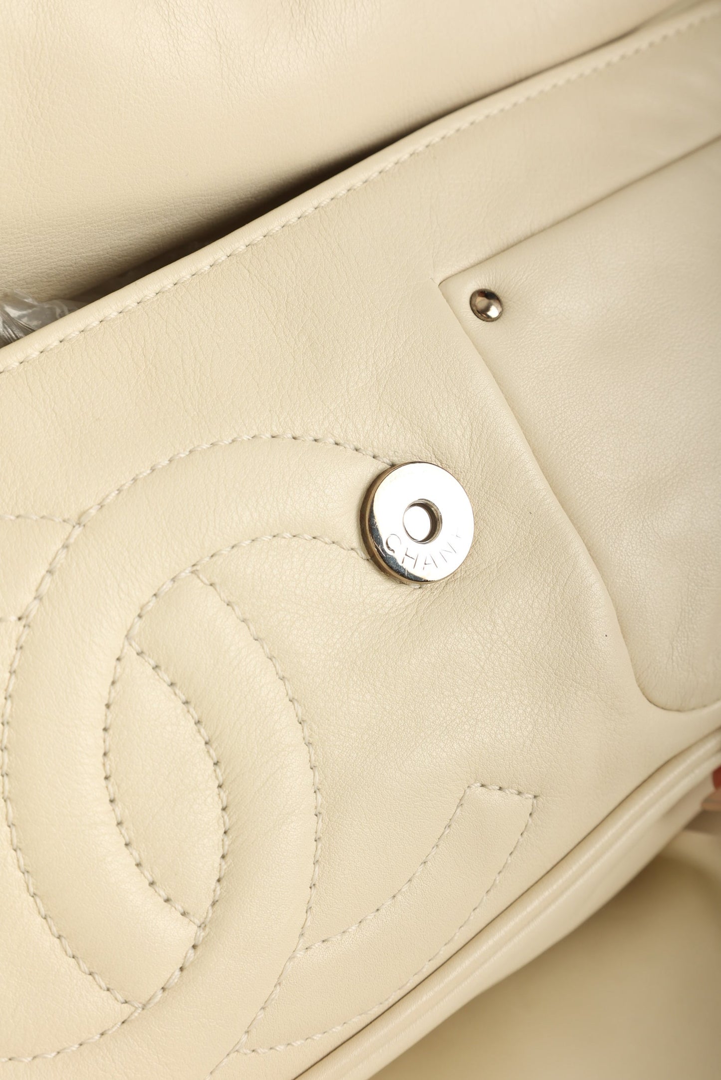 Chanel 2006 Calfskin Diagonal CC Flap Bag
