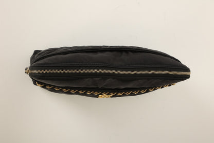 Chanel 2022 Satin Zip Clutch Tote