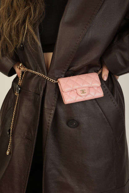 Chanel 2019 Caviar Card Holder on Chain
